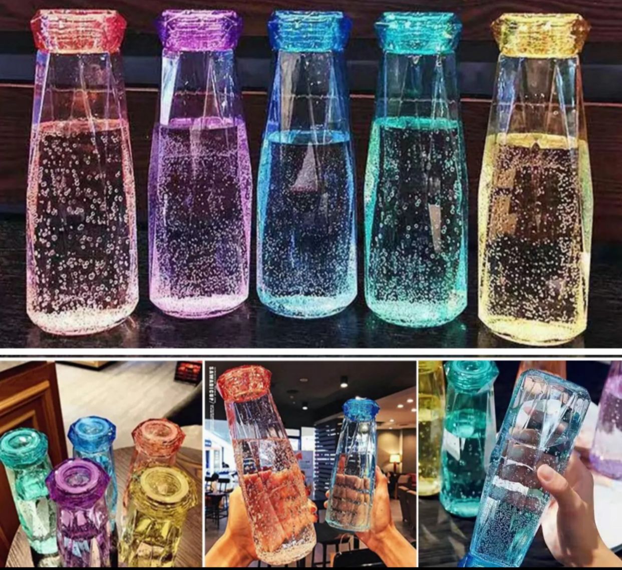 Crystal Glass Water Bottle